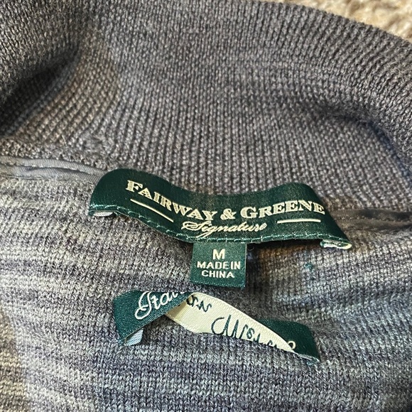 Fairway & Greene Italian Merino Wool Dark Gray V-Neck Sweater Vest - Picture 2 of 9